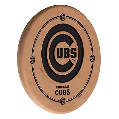 Natural Chicago Cubs 13" Laser Engraved Solid Wood Sign