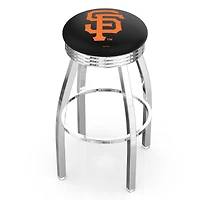 Silver San Francisco Giants 25" Chrome Ringed Swivel Counter Stool