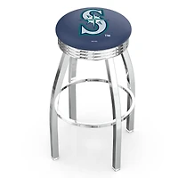 Silver Seattle Mariners 25" Chrome Ringed Swivel Counter Stool