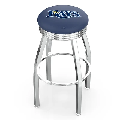 Silver Tampa Bay Rays 25" Chrome Ringed Swivel Counter Stool