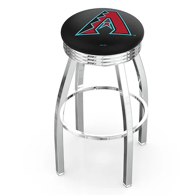 Silver Arizona Diamondbacks 25" Chrome Ringed Swivel Counter Stool