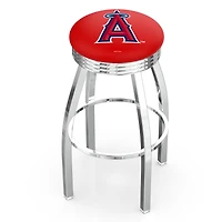 Silver Los Angeles Angels 25" Chrome Ringed Swivel Counter Stool