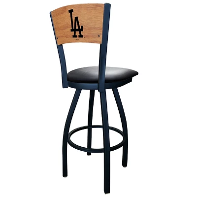 Black Los Angeles Dodgers 36" Vinyl Swivel Laser Engraved Counter Stool