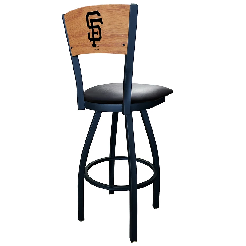 Black San Francisco Giants 36" Vinyl Swivel Laser Engraved Counter Stool