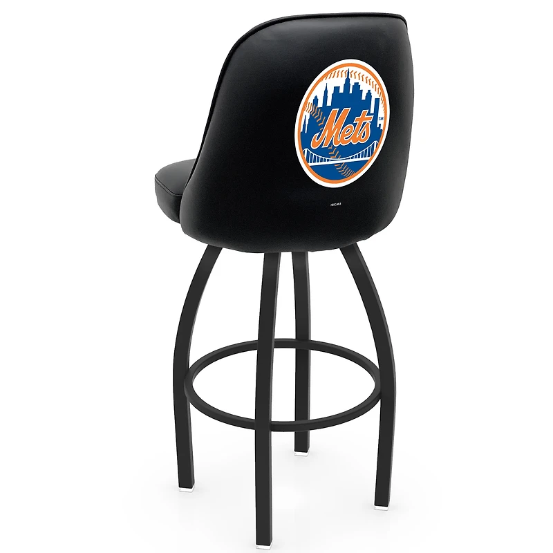 Black New York Mets 36" Swivel Bucket Seat Bar Stool