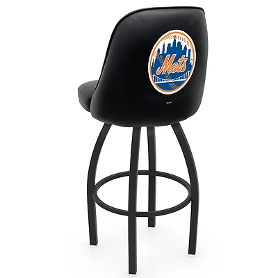 Black New York Mets 36" Swivel Bucket Seat Bar Stool