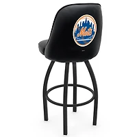 Black New York Mets 36" Swivel Bucket Seat Bar Stool