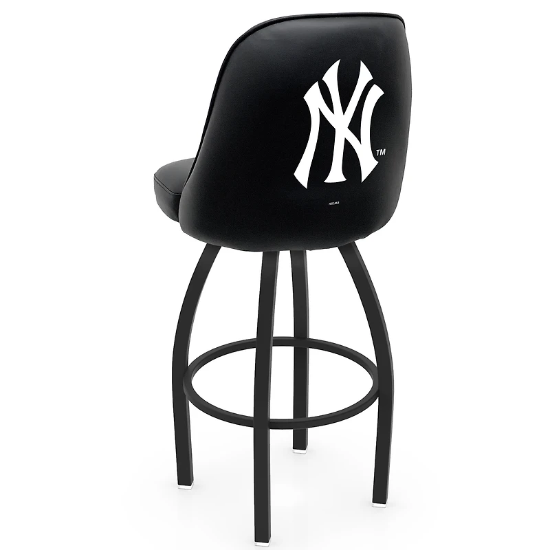 Black New York Yankees 36" Swivel Bucket Seat Bar Stool