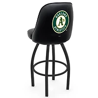 Black Athletics 36" Swivel Bucket Seat Bar Stool