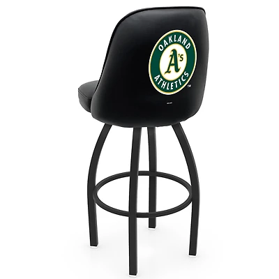 Black Athletics 36" Swivel Bucket Seat Bar Stool