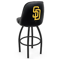 Black San Diego Padres 36" Swivel Bucket Seat Bar Stool