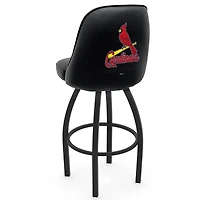 Black St. Louis Cardinals 36" Swivel Bucket Seat Bar Stool