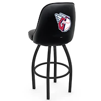 Black Cleveland Guardians 36" Swivel Bucket Seat Bar Stool