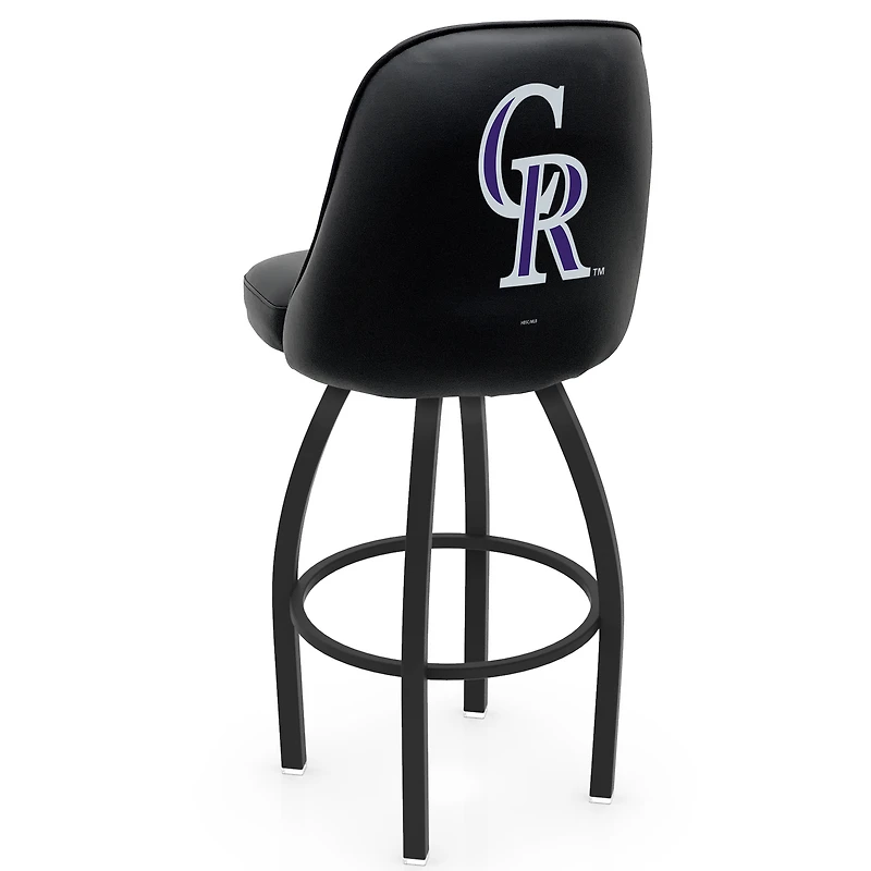 Black Colorado Rockies 36" Swivel Bucket Seat Bar Stool