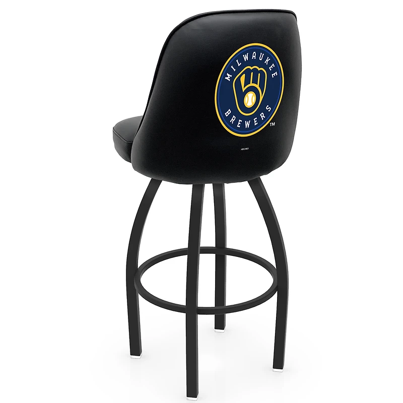 Black Milwaukee Brewers 36" Swivel Bucket Seat Bar Stool
