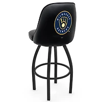Black Milwaukee Brewers 36" Swivel Bucket Seat Bar Stool