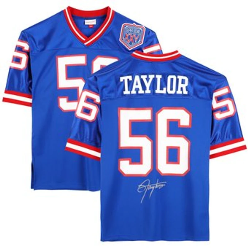 Lawrence Taylor New York Giants Autographed Mitchell & Ness Royal 1990 Authentic Jersey