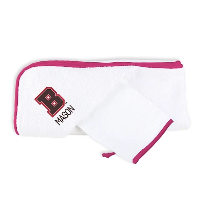 Infant Chad & Jake White Brown Bears Personalized Hooded Towel & Mitt Set
