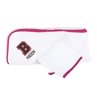 Infant Chad & Jake White Brown Bears Personalized Hooded Towel & Mitt Set