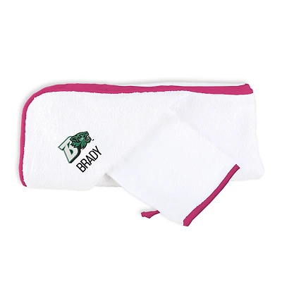 Infant Chad & Jake White Binghamton Bearcats Personalized Hooded Towel & Mitt Set