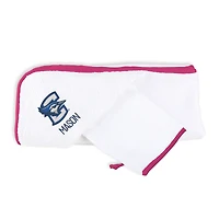 Infant Chad & Jake White Creighton Bluejays Personalized Hooded Towel & Mitt Set