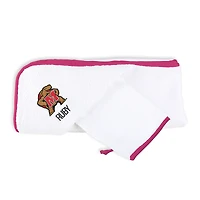 Infant Chad & Jake White Maryland Terrapins Personalized Hooded Towel & Mitt Set