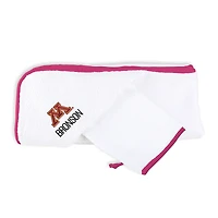 Infant Chad & Jake White Minnesota Golden Gophers Personalized Hooded Towel & Mitt Set
