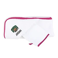 Infant Chad & Jake White Ohio Bobcats Personalized Hooded Towel & Mitt Set