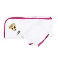 Infant Chad & Jake White Valparaiso University Personalized Hooded Towel & Mitt Set
