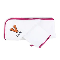 Infant Chad & Jake White Virginia Cavaliers Personalized Hooded Towel & Mitt Set