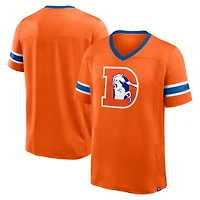 Men's Fanatics Orange Denver Broncos Hometown Premium Hashmark V-Neck T-Shirt