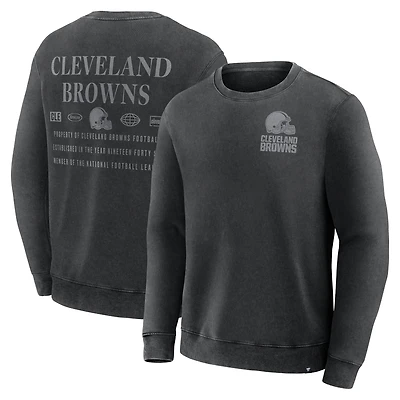 Men's Fanatics Black Cleveland Browns Deep Route Pullover Sweatshirt