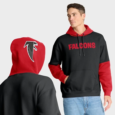 Men's Fanatics Black Atlanta Falcons Helmet Retro Pullover Hoodie