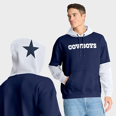 Men's Fanatics Navy Dallas Cowboys Helmet Retro Pullover Hoodie