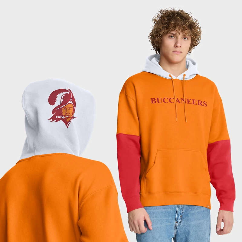 Men's Fanatics Tan Tampa Bay Buccaneers Helmet Retro Pullover Hoodie