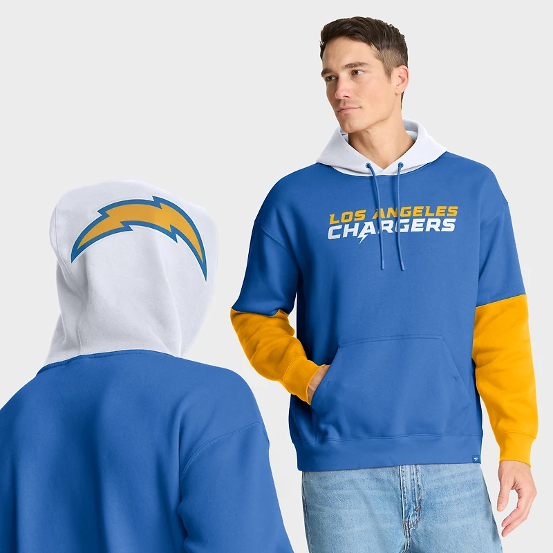 Men's Fanatics Powder Blue Los Angeles Chargers Helmet Pullover Hoodie