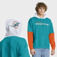 Men's Fanatics Aqua Miami Dolphins Helmet Pullover Hoodie