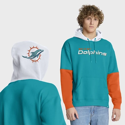 Men's Fanatics Aqua Miami Dolphins Helmet Pullover Hoodie