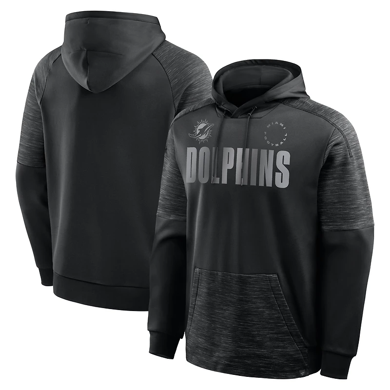 Men's Fanatics Black Miami Dolphins Chip Shot Pullover Hoodie