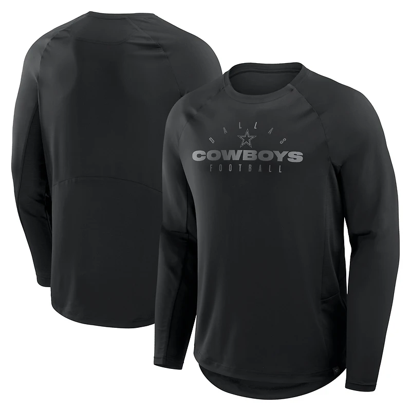 Men's Fanatics Black Dallas Cowboys Coverage Scheme Long Sleeve T-Shirt