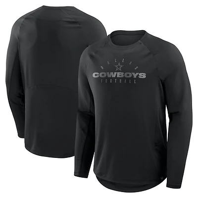 Men's Fanatics Black Dallas Cowboys Coverage Scheme Long Sleeve T-Shirt