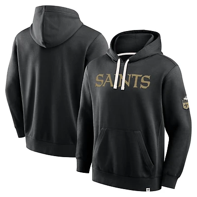 Men's Fanatics Black New Orleans Saints Horizons Heritage Pullover Hoodie