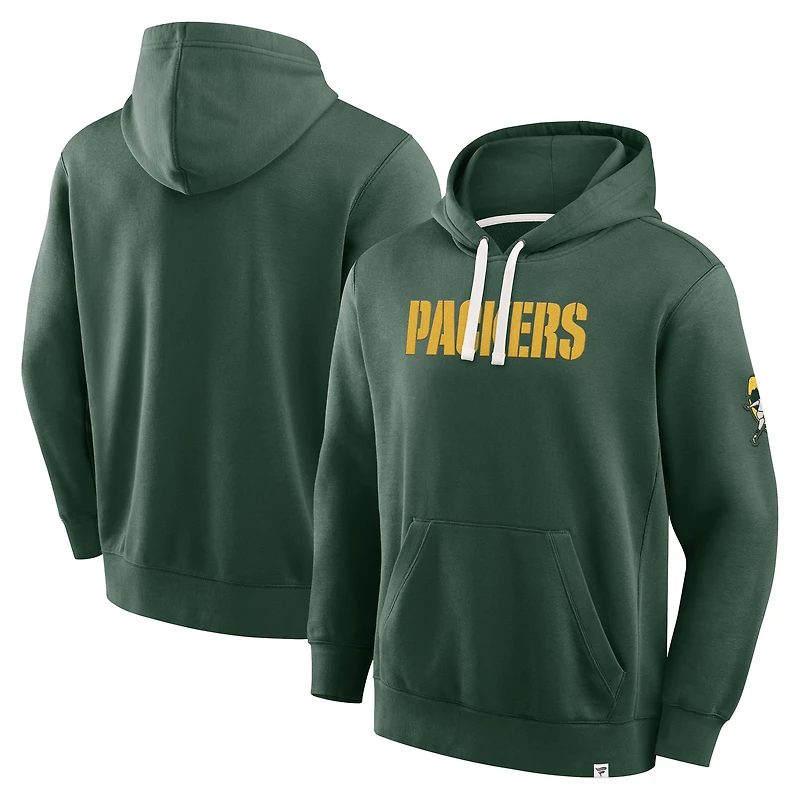 Men's Fanatics Green Bay Packers New Horizons Heritage Pullover Hoodie