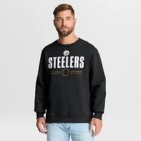 Men's Fanatics Black Pittsburgh Steelers Direct Handoff Legacy Pullover Sweatshirt
