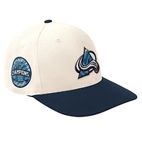 Men's Starter  Cream/Navy Colorado Avalanche Blue Wave Classic Adjustable Hat
