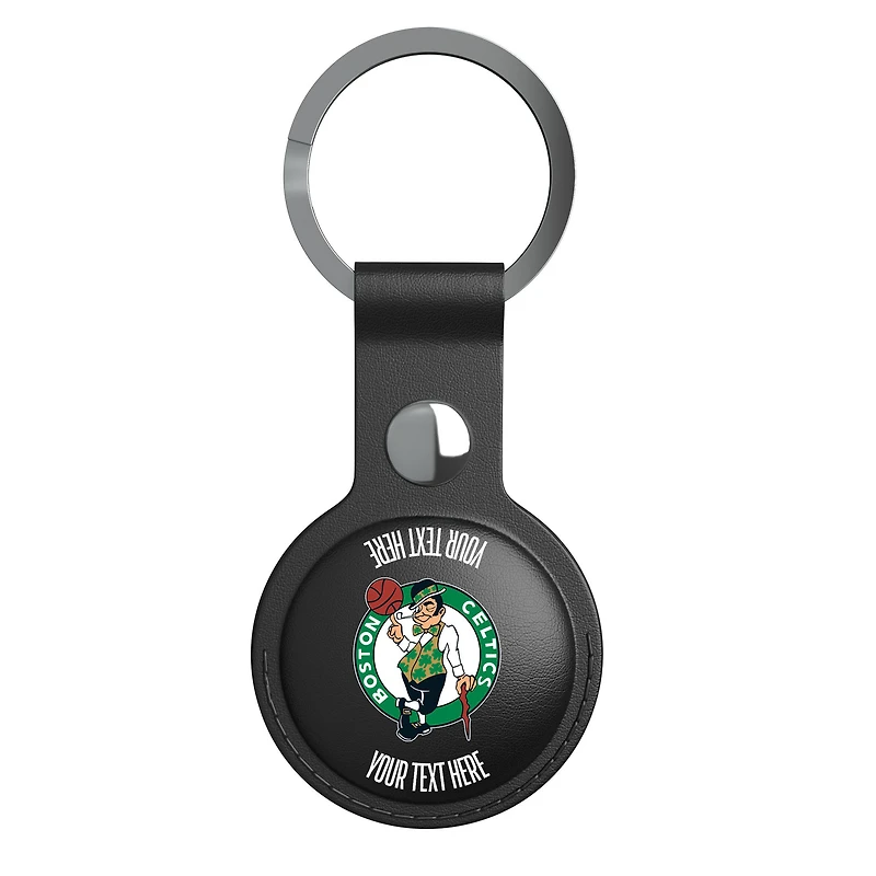Keyscaper Black Boston Celtics Personalized AirTag Holder