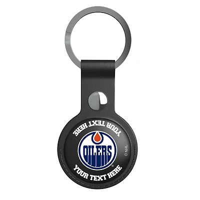 Keyscaper Black Edmonton Oilers Personalized AirTag Holder