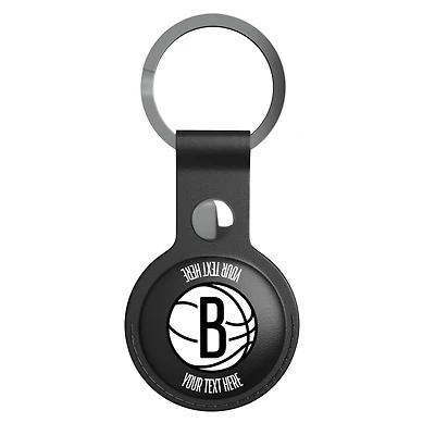 Keyscaper Black Brooklyn Nets Personalized AirTag Holder