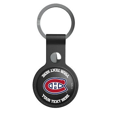 Keyscaper Black Montreal Canadiens Personalized AirTag Holder