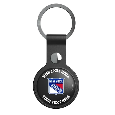 Keyscaper Black New York Rangers Personalized AirTag Holder
